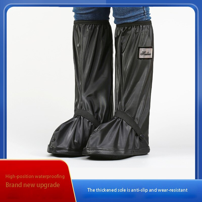 Rain Boot Cover Manufacturer - Wholesale PVC Long Antislip Outdoor Flat Slip-resistant Reusable Waterproof with Reflector