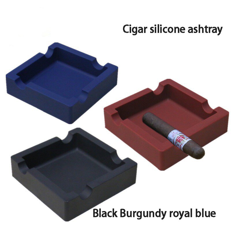 Silicone Cigar Ashtray Manufacturer - Travel Unbreakable Waterproof Square for Patio Outdoor or Home Decor for Home