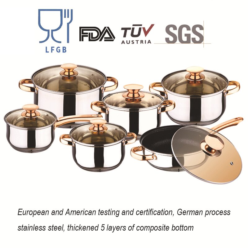 Cookware Set Manufacturer - 2024 Hex Clad Non Stick Kitchen Stainless Steel Cooking Pans With Glass Lid Food Grade Honeycomb Pot