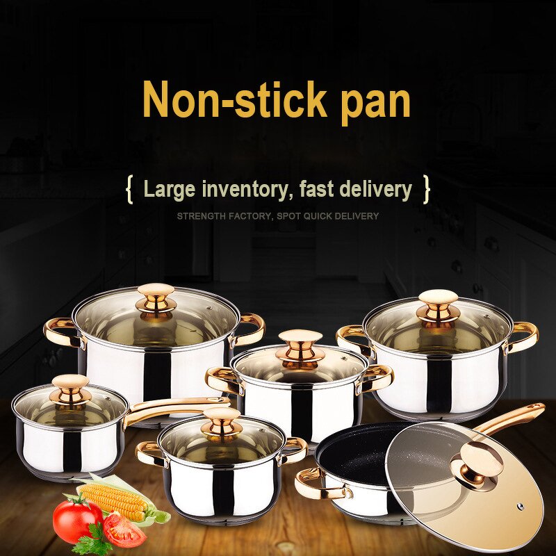 Cookware Set Manufacturer - 2024 Hex Clad Non Stick Kitchen Stainless Steel Cooking Pans With Glass Lid Food Grade Honeycomb Pot