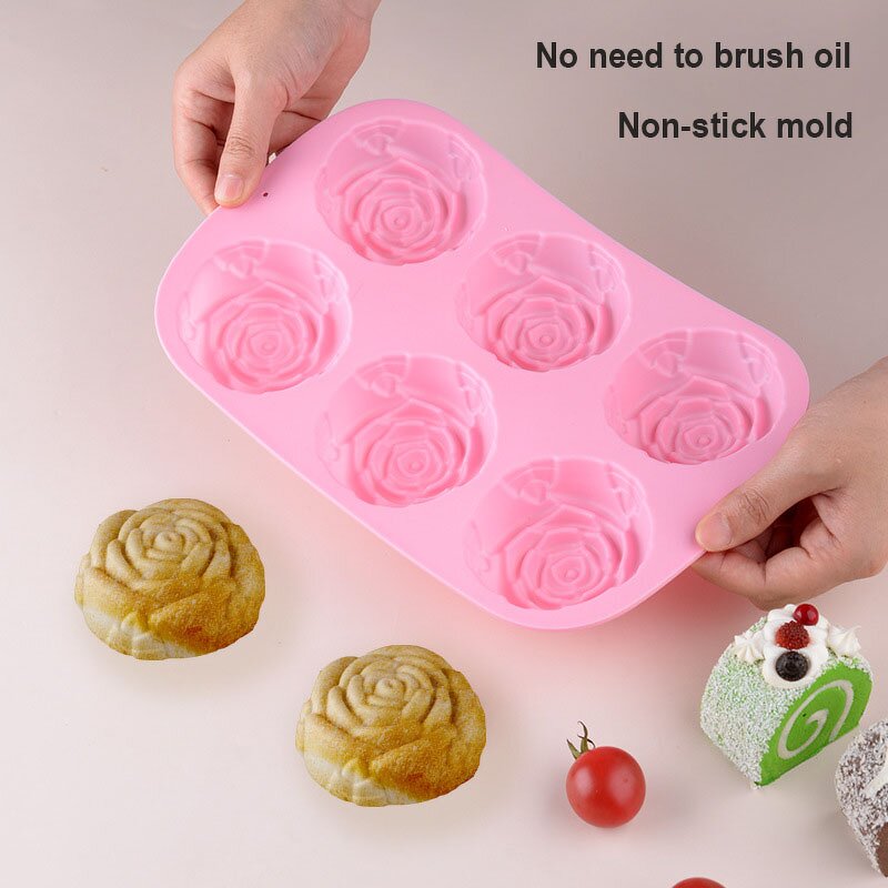 Rose Cake Mold Manufacturer - Rose Shape Silicon Wholesale Flower Candle Food Safety Grade Silicone for Making Cake