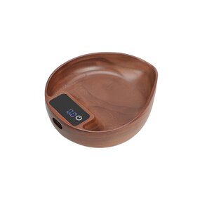 Digital Kitchen Scale Manufacturer - 2kg 0.1g Measure USB Type-C Charging Compact Portable Leaf Shade Walnut Wood Body Coffee with Timer