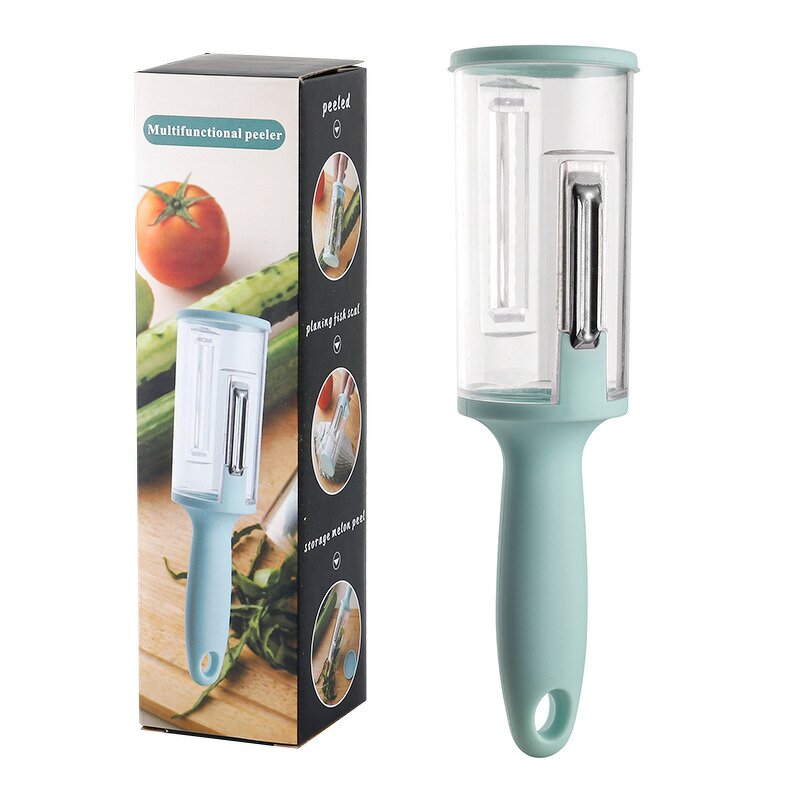 Food Peeler Manufacturer - New Product Ideas 2024 Kitchen Tools Multifunctional Potato Vegetable with Storage Box Plastic Opp