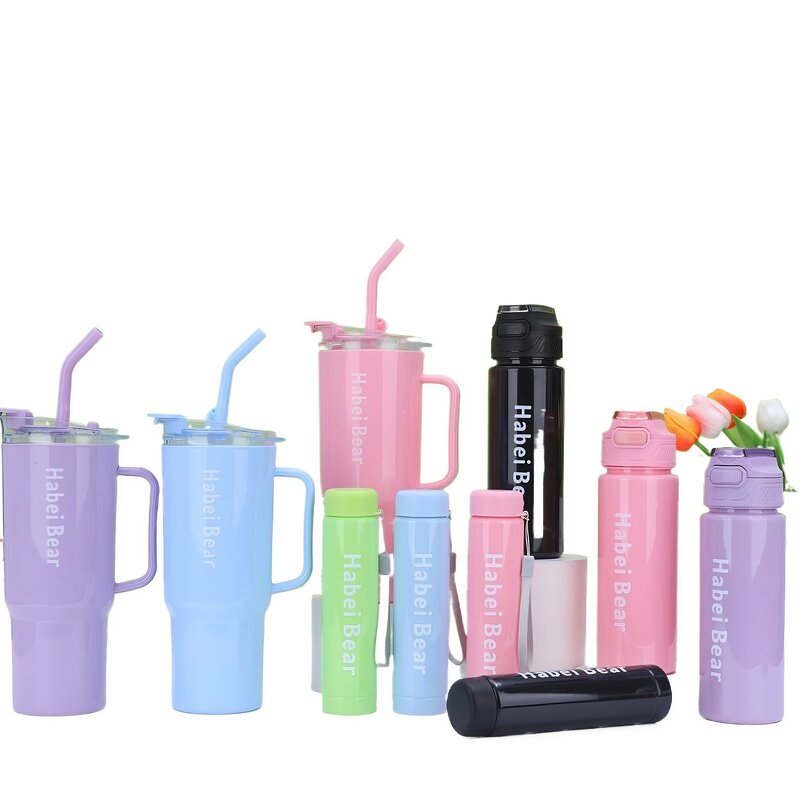 Portable Cup Manufacturer - Single-person Cute Children's Inspirational Sports Large-capacity Three-in-one Set Plastic