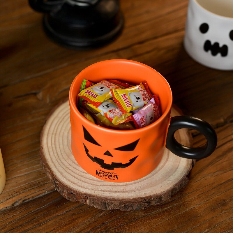 Stoneware Soup Cup Manufacturer - 400ml Halloween Large Capacity Ceramic Beverage Bulk Pack Restaurant Coffee