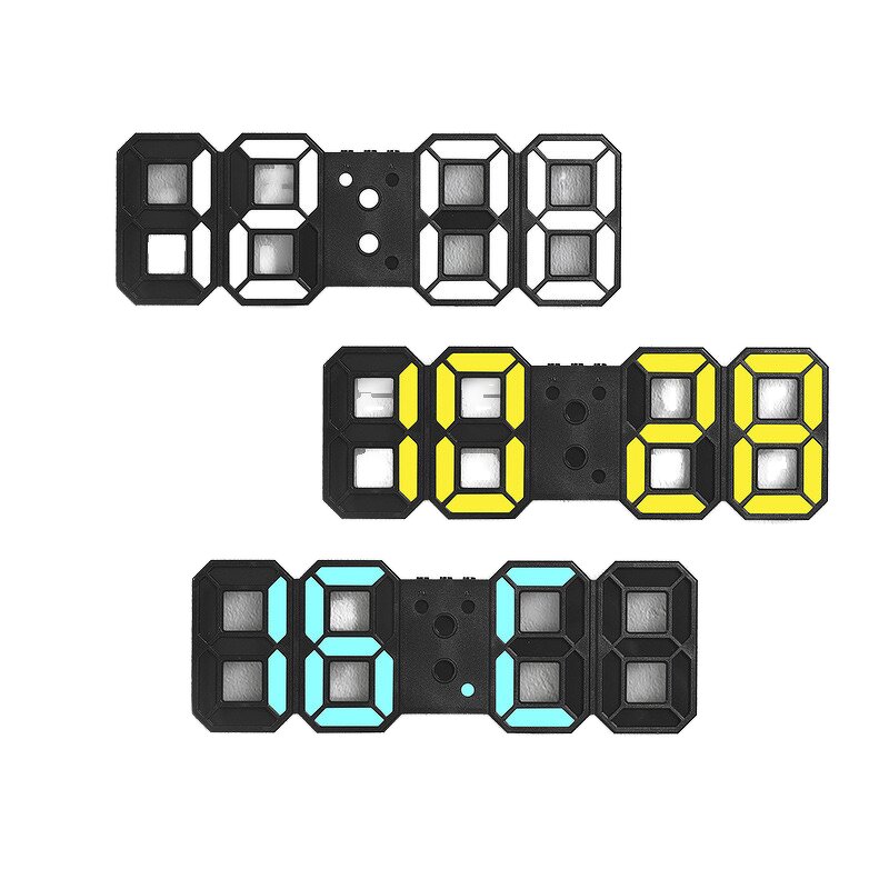 LED Digital Table Clock Manufacturer - Modern 3D Color Screen Desktop Calendar Plastic Wall-Mounted for Decorative Use or Gift
