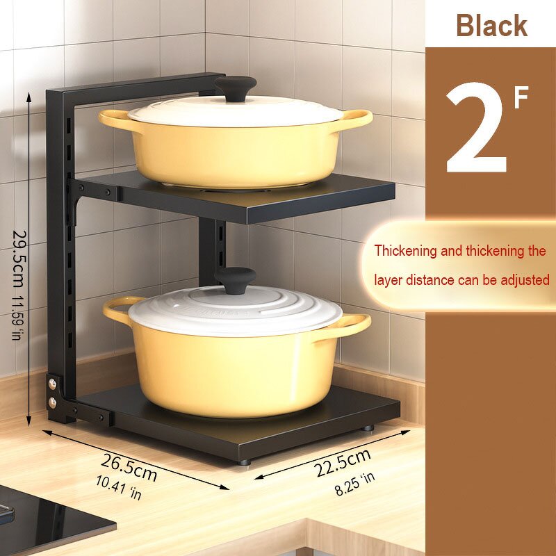 Pot Rack Manufacturer - New Kitchen Multi-pot Narrow Seam Countertop Corner Put Pots and Pans Wall-mounted Storage