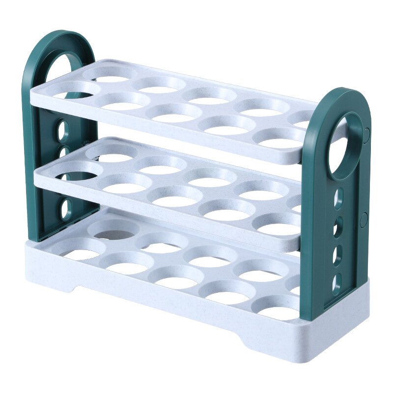 Egg Storage Rack Manufacturer - 3 Layer Flip Type Refrigerator Organizer Practical Container Box Kitchen Accessories
