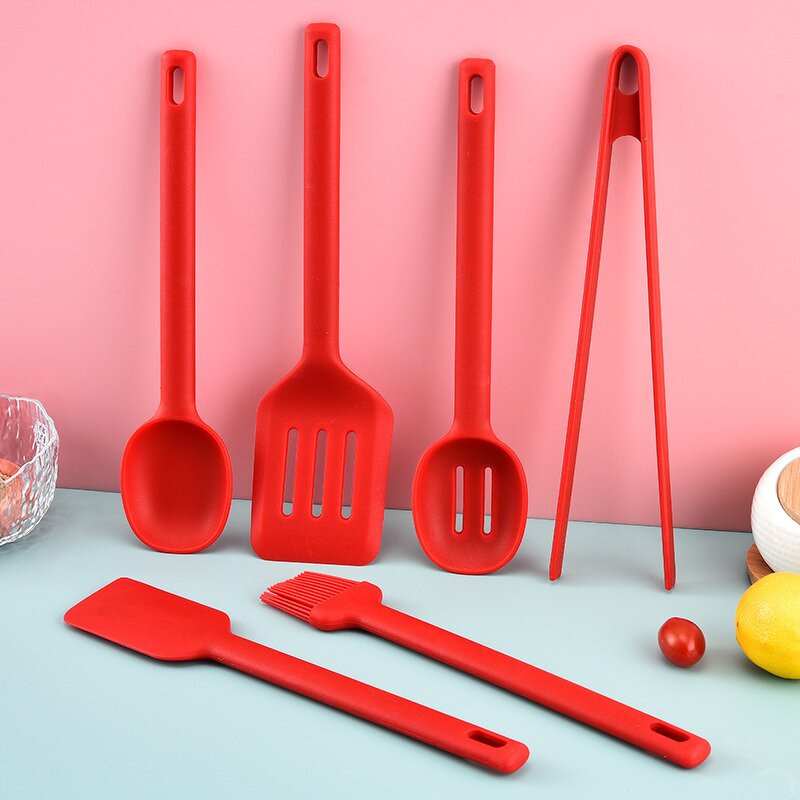 Kitchen Cooking Tools Set Manufacturer - Factory Wholesale 6PCS Non Stick Silicone Utensils