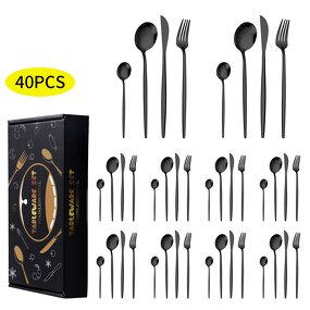 Flatware Set Manufacturer - Inox 18/10 Morden Silver Forged Types of Hotel Cutlery 24pc Dinnerware Tableware