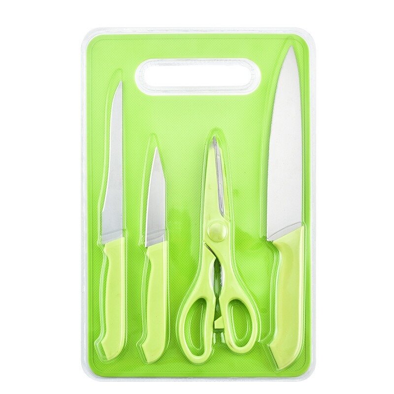Kitchen Knife Set Manufacturer - Household Multi Functional Purple Fruit Cutting Salad Knife Cutting Board Non slip Five Piece