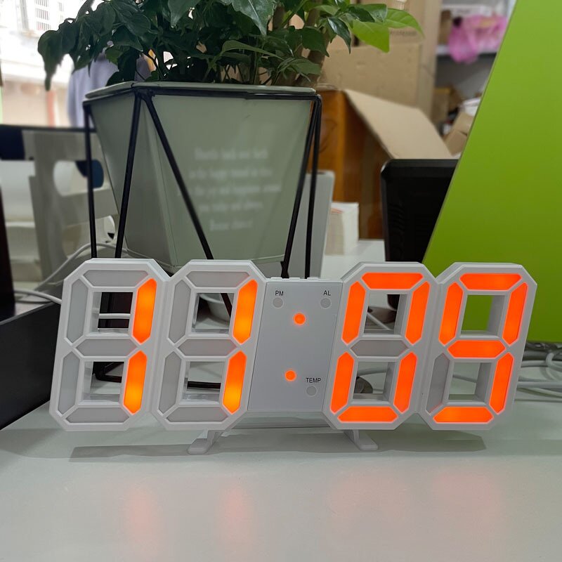 LED Digital Table Clock Manufacturer - Modern 3D Color Screen Desktop Calendar Plastic Wall-Mounted for Decorative Use or Gift