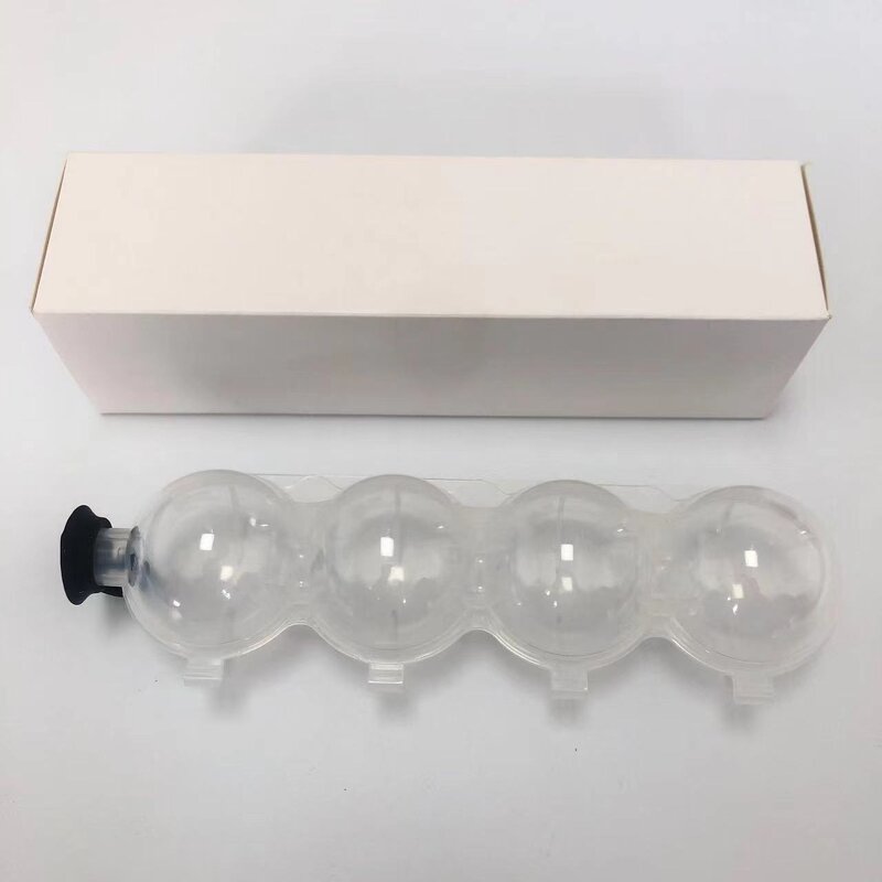 Ice Ball Cube Moulds Manufacturer - 4 Holes 3d Sphere Large Round Transparent Palet Sphere Hockey Puck Maker Plastic Whisky Tray