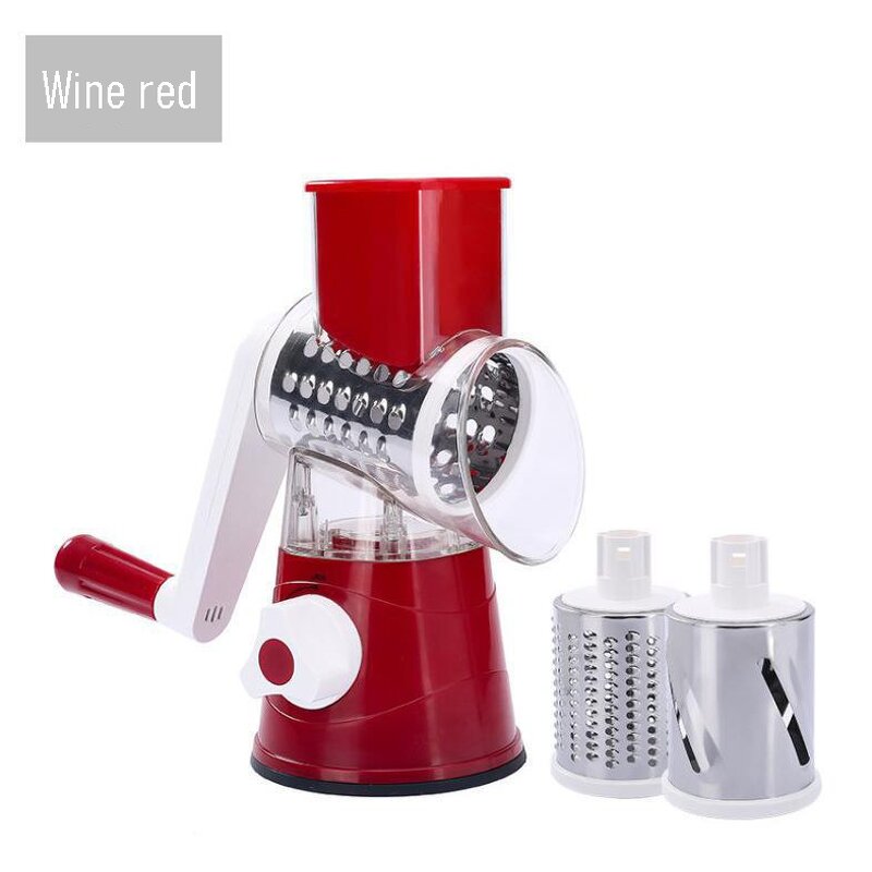 Vegetable Slicer Manufacturer - Multifunctional Kitchen Accessories Tabletop 3 in 1 Spiral Slicer Manual Rotary Cheese Grater