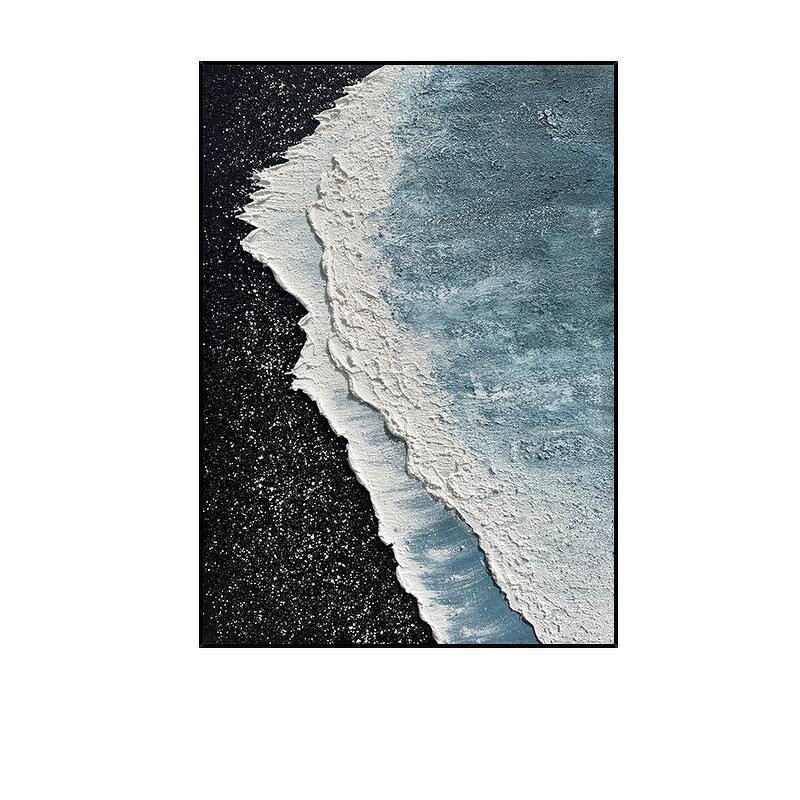 Oil Painting Manufacturer - Hand Drawn Black and White Texture 3D Hanging Living Room Entrance Background Wall Art Decoration