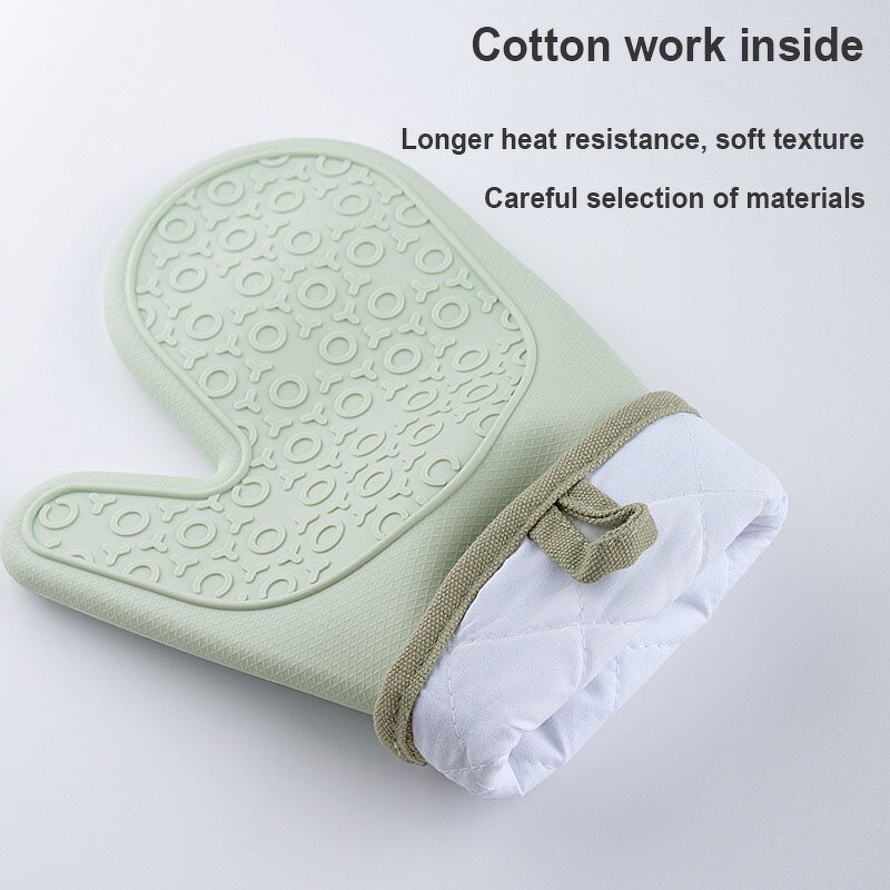 Potholder Manufacturer - New Silicone Oven Baking Microwave Mitts With Quilted Liner Heat Resistant Cooking Barbecue Glove