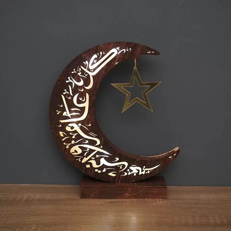 LED Star Moon Light Manufacturer - Eid Mubarak Decorative Lamp Muslin Light Home Art Craft