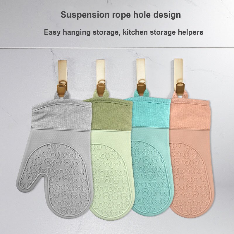 Potholder Manufacturer - New Silicone Oven Baking Microwave Mitts With Quilted Liner Heat Resistant Cooking Barbecue Glove