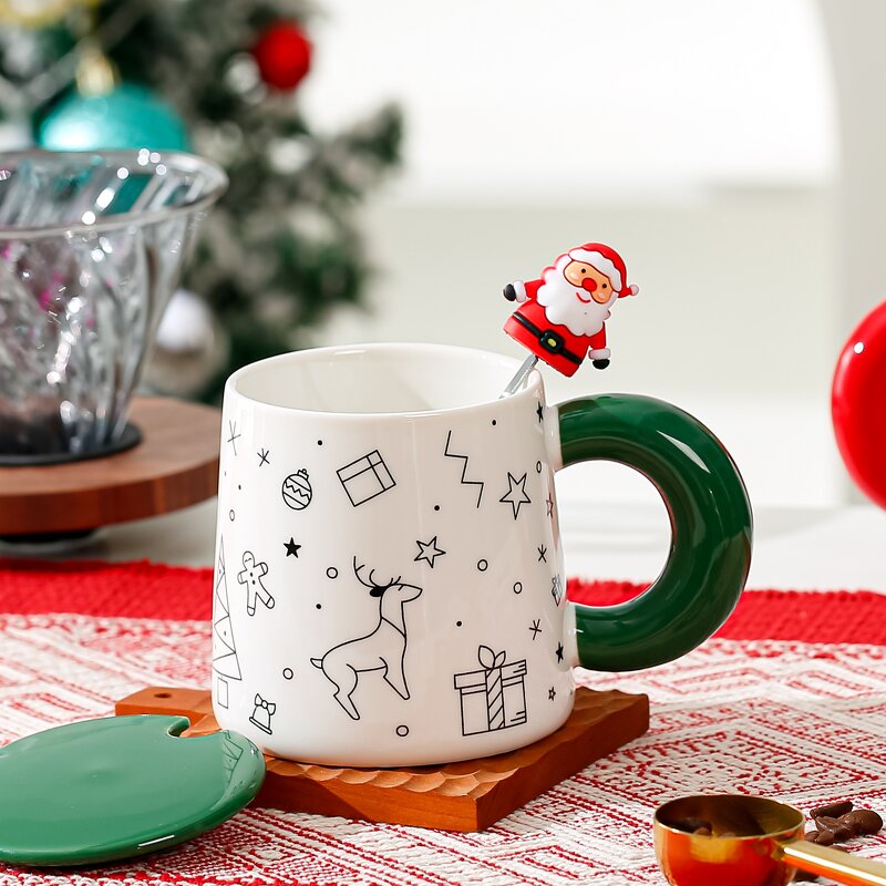 Ceramic Mug Manufacturer - Personality Color Contrast High Appearance Level Christmas Style Creative Santa Claus