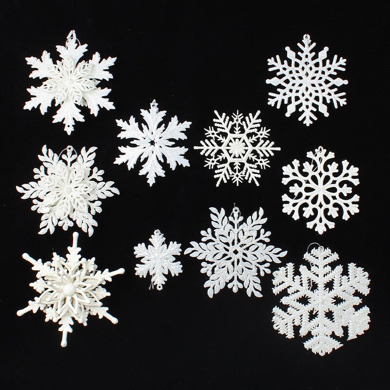 Christmas Decoration Manufacturer - Pendant White Acrylic Snowflake Holiday Party Scene Tree Ornament Snow