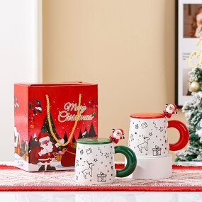 Ceramic Mug Manufacturer - Personality Color Contrast High Appearance Level Christmas Style Creative Santa Claus