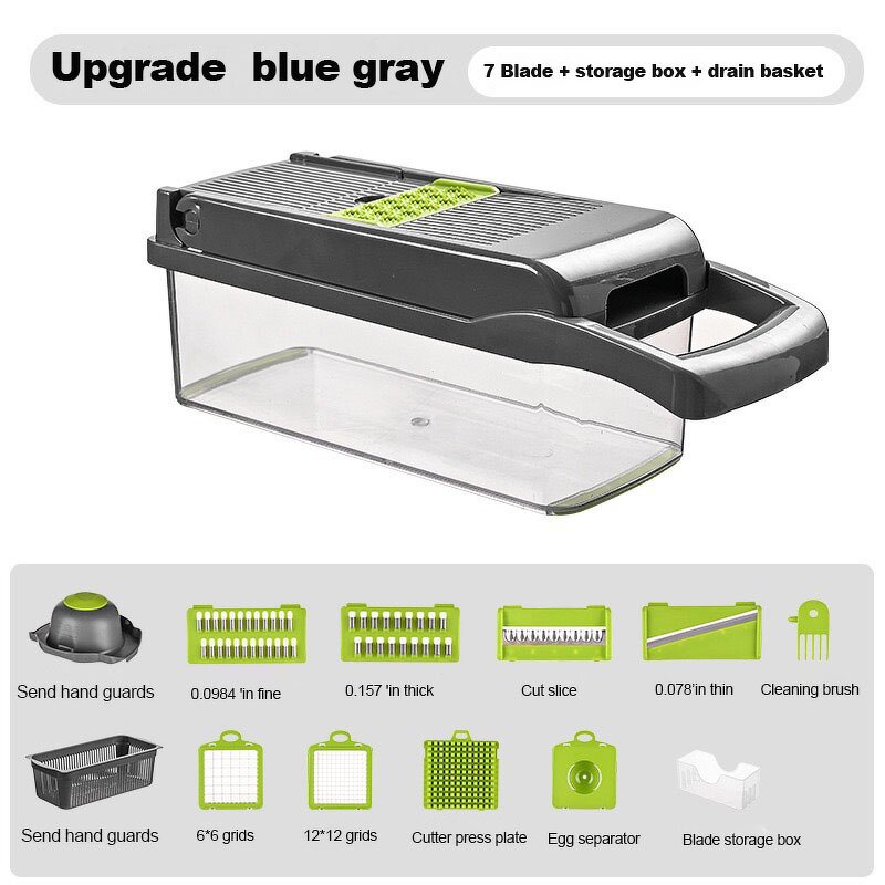 Vegetable Grater Manufacturer - Hot Onion Chopper Potato Slicer Multifunctional Veggie Chopper Food Chopper with Container