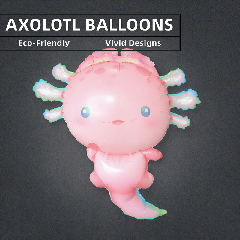 Foil Balloon Manufacturer - Axolotl Ambystoma Maculatum Globos Matte Mylar Ocean Theme Ins Kids Birthday Party Decoration