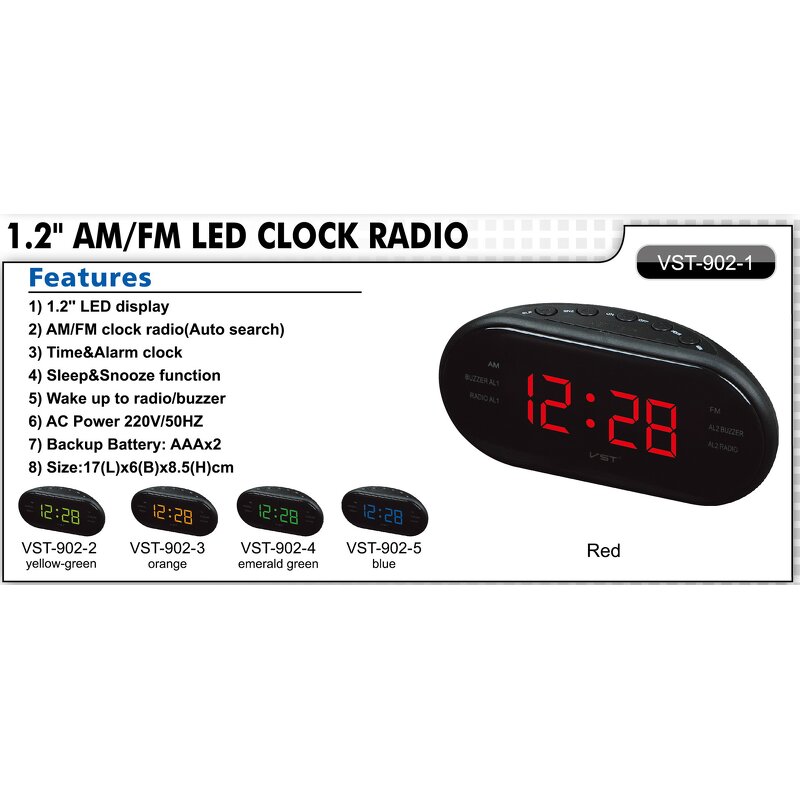 Digital Alarm Clock Manufacturer - Amazons Basics Small-sized Oval with LED Display Night Light and Backup Battery