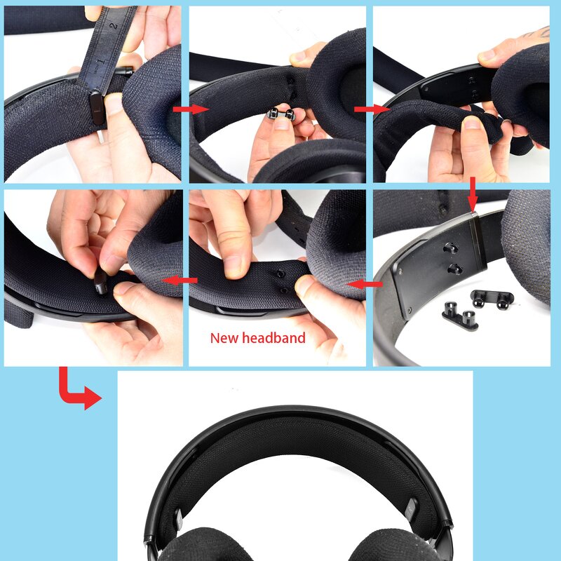 Head Band Manufacturer - Defean Replacement for Philips SHP9500 Fabric Cushion Cover Pad Head Beam