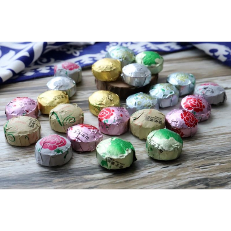 Flavored Pu-erh Tea Factory - Mix Flavor 5g Mini Cakes Penoy Lotus Rose