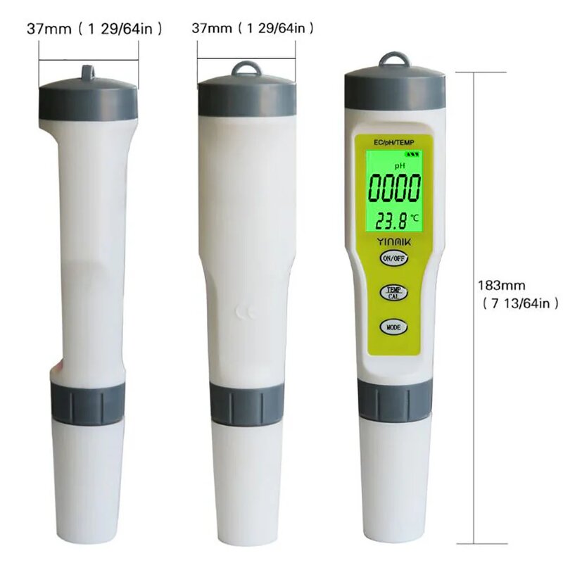 pH Tester Manufacturer - Hot-selling Pen ph Pool Home test 3-in-1 test Pen Ph/ec/temp Water Quality Tester