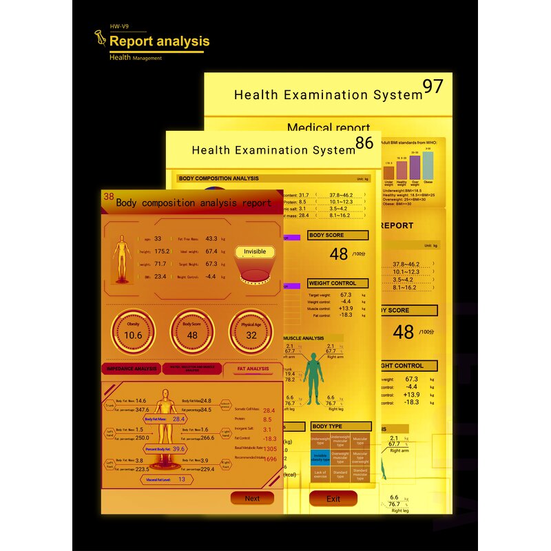 Health Check-Up Machine Manufacturer - HW-V9 Hospital/Clinic/Pharmacy/Gym/Physical Examination BMI Height Weight Body Measuring