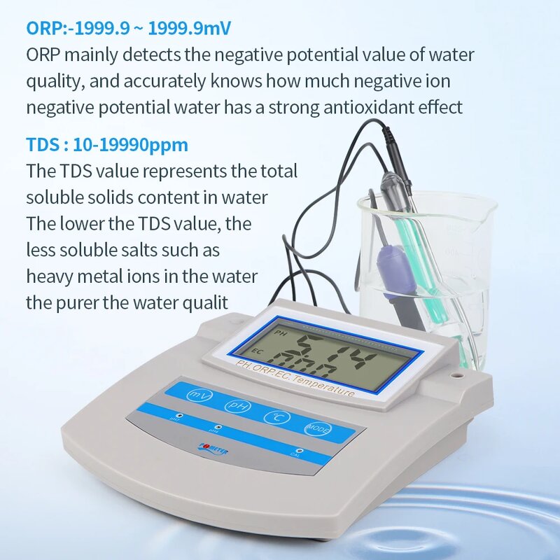 PH Meter Manufacturer - 6 in 1 Benchtop PH/EC/CF/OR/ TDS/temperature Digital Tester Multifunctional Water Quality Testing