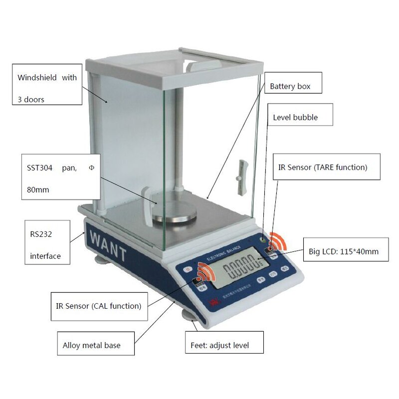 Electronic Balance Manufacturer - 200g 0.1mg Laboratory Digital Analytical