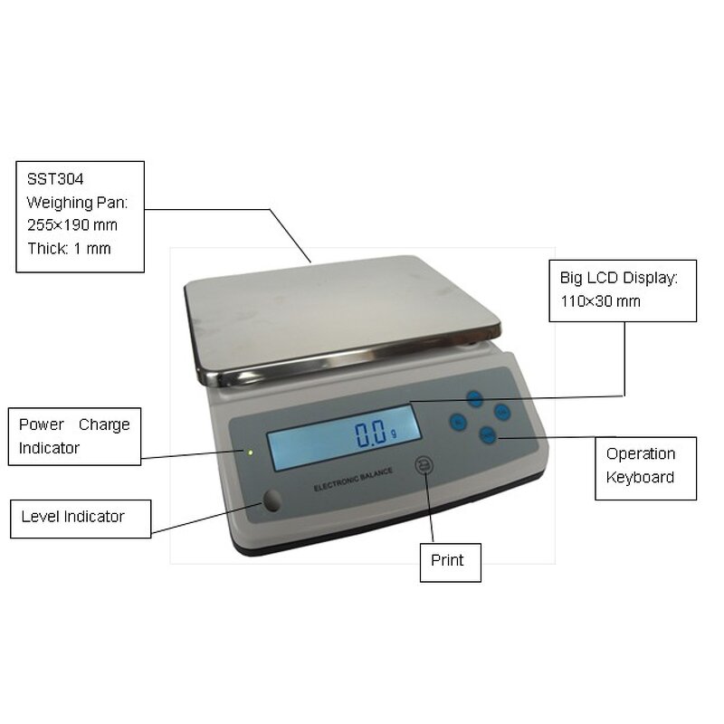 Electronic Balance Scale Manufacturer - 10kg 15kg 20kg 30kg with 0.1g 1g