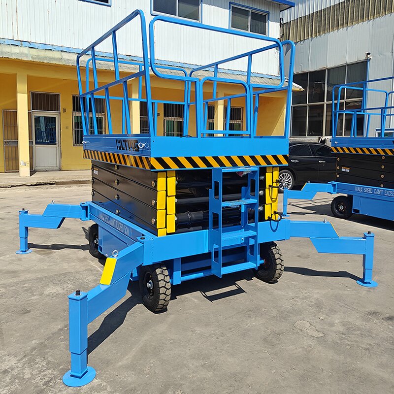 Electric Scissor Lifts Manufacturer - Movable Hydraulic Aerial Work Platform with 4m 6m 8m 10m Lifting Height