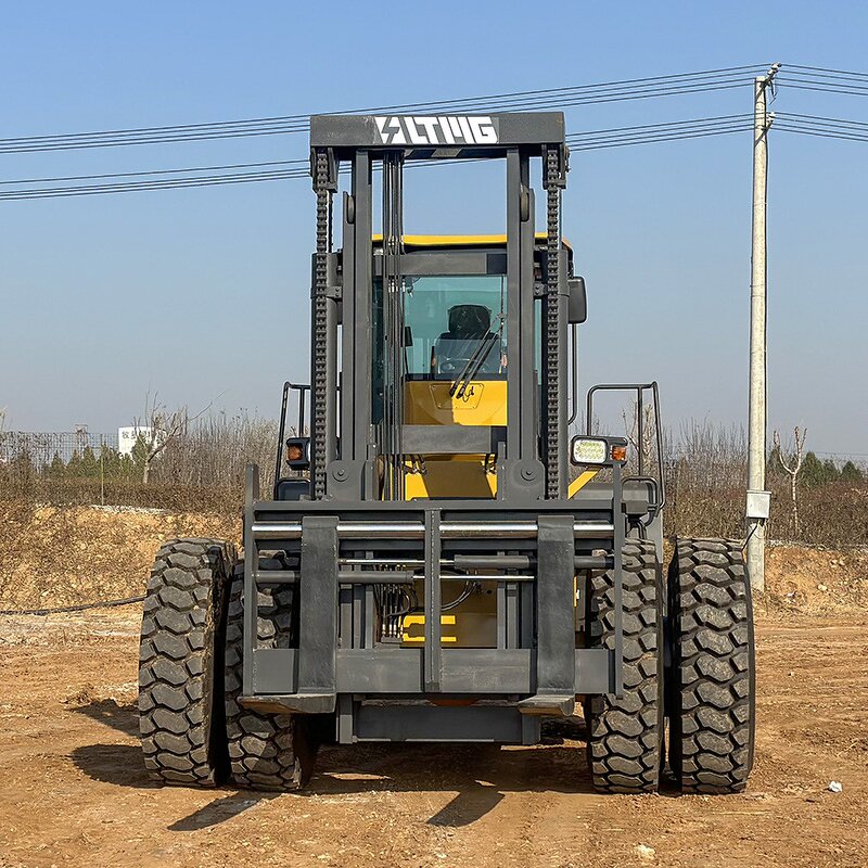 Rough Terrain Forklift Manufacturer - LTMG Heavy Off Road 10 Ton 15 Ton 20 Ton with Enclosed Cabin