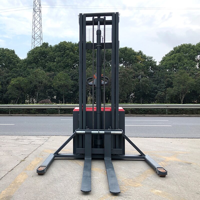 Electric Pallet Stacker Manufacturer - Electric Forklift 1000kg 1500kg 2000kg Walkie with Straddle Leg Adjustable Fork