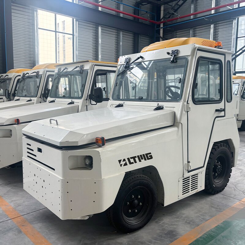 Electric Baggage Towing Tractor Manufacturer - Chinese 20 Ton Airport Equipment with Enclose Cab