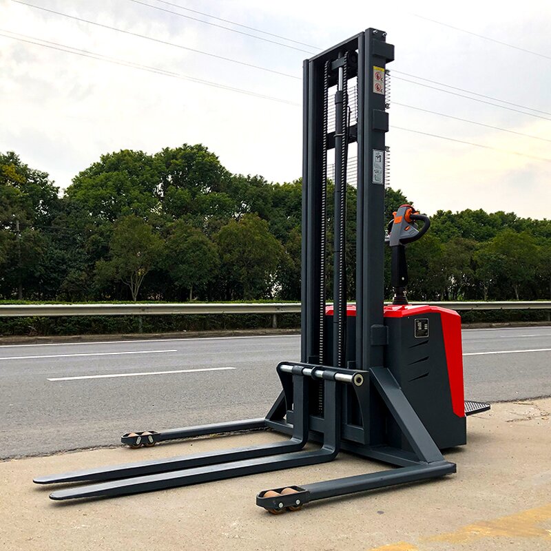 Electric Pallet Stacker Manufacturer - Electric Forklift 1000kg 1500kg 2000kg Walkie with Straddle Leg Adjustable Fork