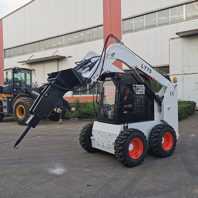 Skid Steer Loader Manufacturer - LT75 Chinese Cheap 50hp Mini Trached 1000KG 1050KG Front End Crawler