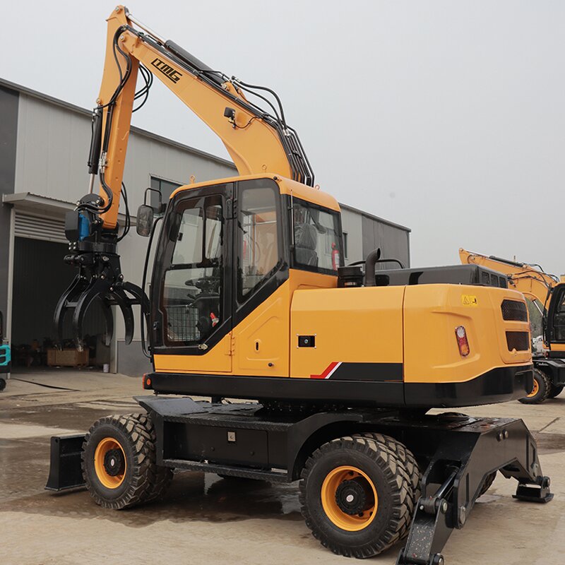 Wheeled Excavator Manufacturer - LTMG LWE80 Bucket Wheel Type 8 Ton Hydraulic Wood Grapple With 360 Degree Rotator