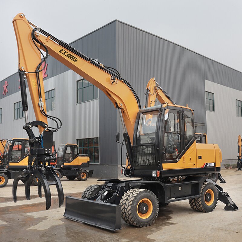 Wheeled Excavator Manufacturer - LTMG LWE80 Bucket Wheel Type 8 Ton Hydraulic Wood Grapple With 360 Degree Rotator