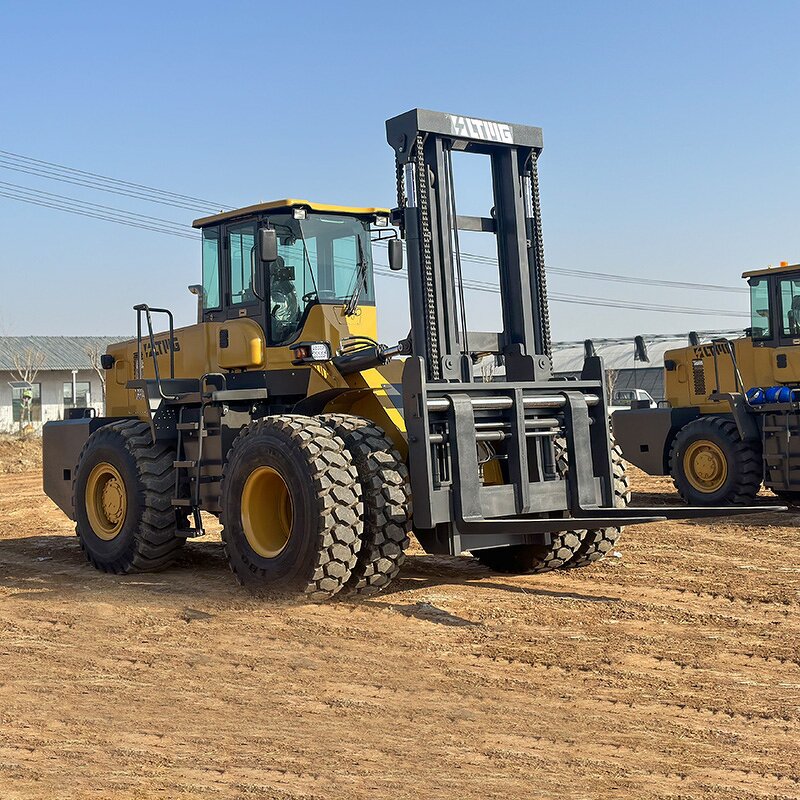 Rough Terrain Forklift Manufacturer - LTMG Heavy Off Road 10 Ton 15 Ton 20 Ton with Enclosed Cabin