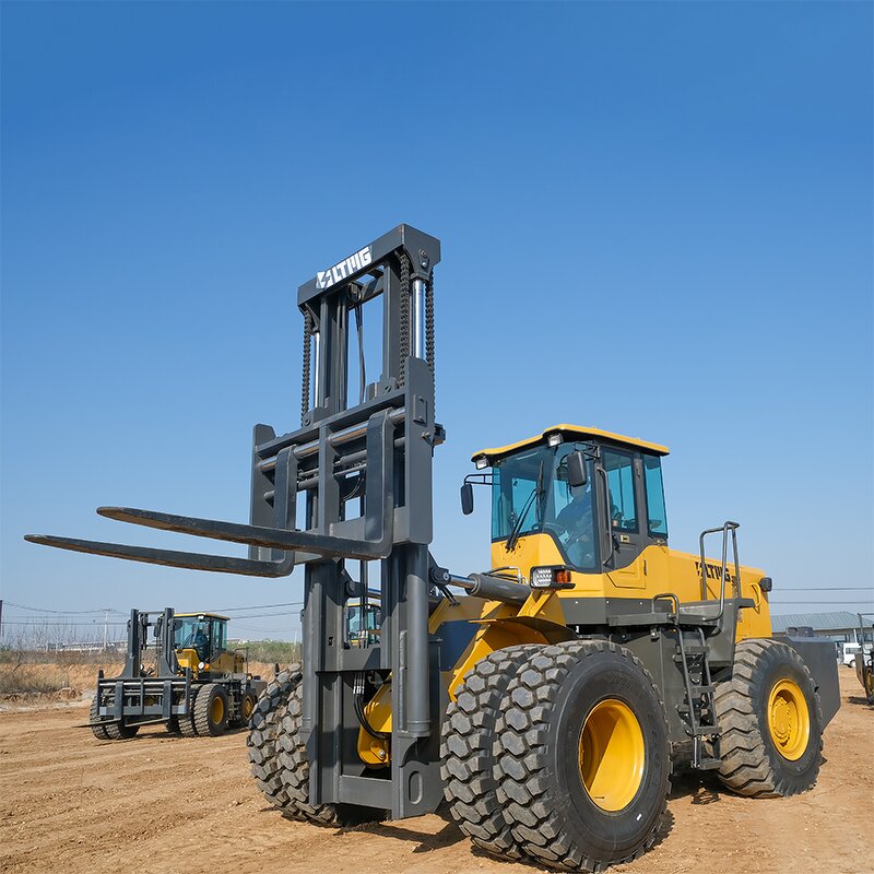 Rough Terrain Forklift Manufacturer - LTMG Heavy Off Road 10 Ton 15 Ton 20 Ton with Enclosed Cabin