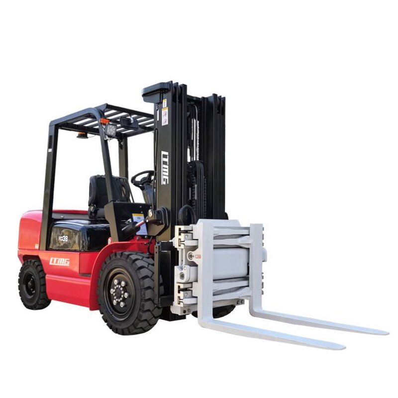 Forklift Attachment Manufacturer - Chinese Paper Roll Clamp Tyre Bale Clamp Drum Block Clamp Rotator Hinged Forks