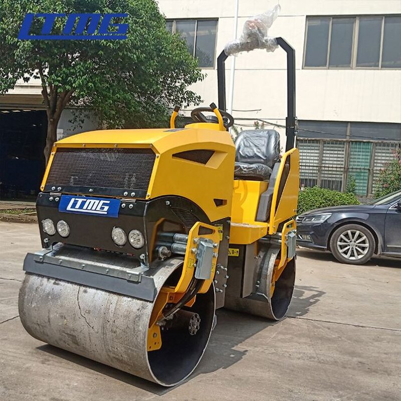 Road Roller Manufacturer - Road Machinery 1.5 Ton 1500 kg Double Drum Hydraulic Compactor for Sale