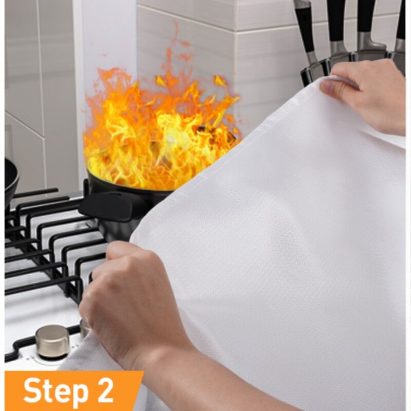 Fire Blanket Manufacturer - Home Emergency Fireproof Fiberglass 1M X 1M Kitchen Wall Preparation Fireproof and Resistant