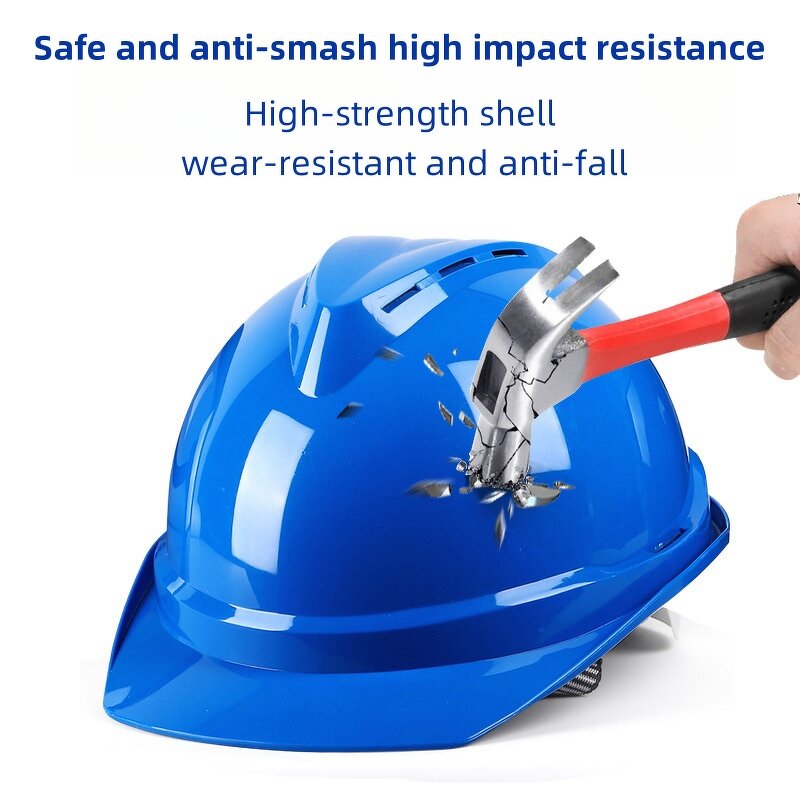Safety Helmet Manufacturer - V-Shaped ABS Industrial Grade with Visor CE Certified Anti-Smash Anti-Collision Anti-Static