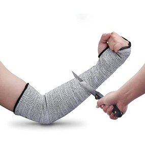 Safety Sleeves Manufacturer - HPPE Cut Resistant with Thumb Hole Arm Protection for Thin Skin Anti Abrasion Bite Proof